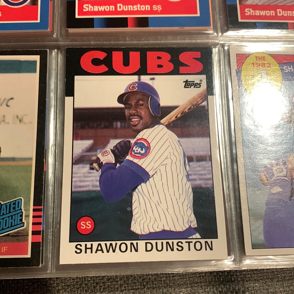 Shawon Dunston 1986 Topps Rookie Card #72
